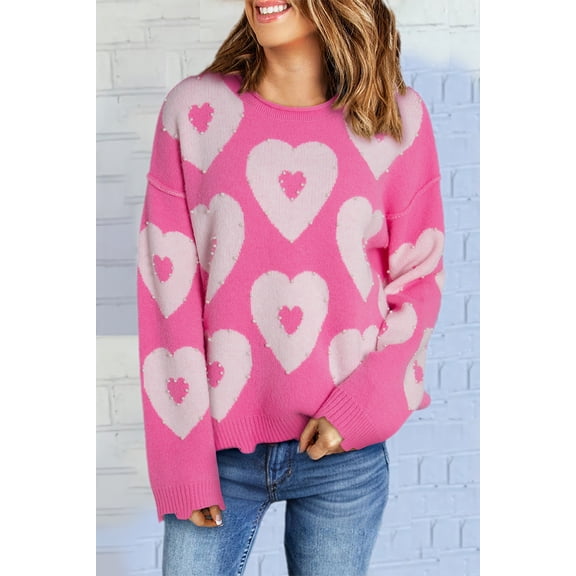 Redhotype Valentine's Day Vibe: Chic Drop Shoulder Sweater