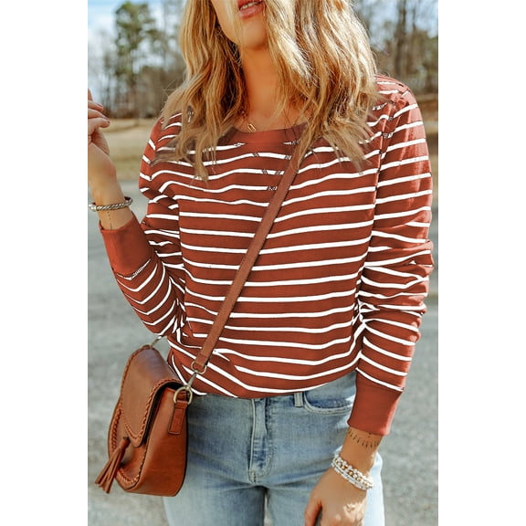 Redhotype Vibrant Red Stripe Top: Trendy, Soft, & Easy Fit!