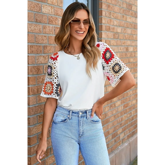 Redhotype White Crochet Top - Flattering & Versatile Sizes US 4-18