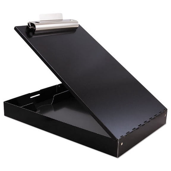 "Redi-Rite Aluminum Storage Clipboard, 1"" Clip Capacity, Holds 8.5 x 11 Sheets, Black | Bundle of 2 Each"
