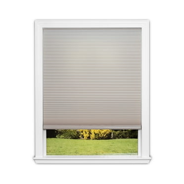 Redi Shade No Tools Easy Lift Trim-at-Home Cordless Cellular Light Filtering Shade Natural, 30" W x 64" L, (Fits windows 19"- 30")