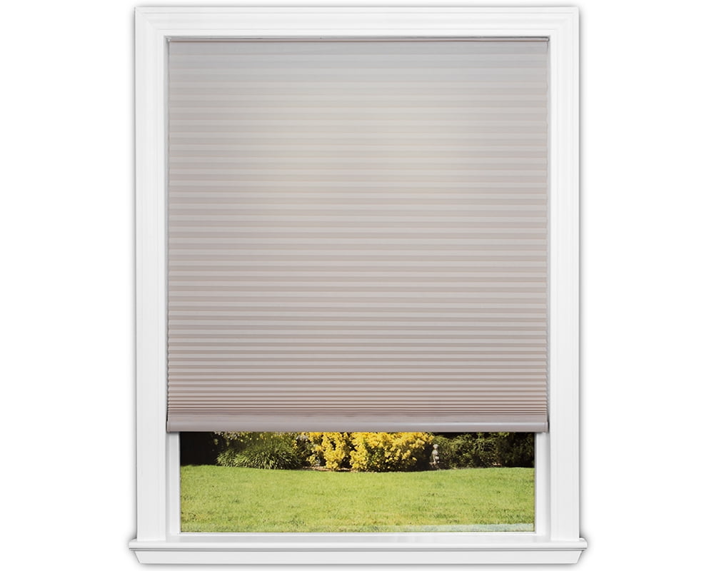 Redi Shade No Tools Easy Lift Trim-at-Home Cordless Cellular Light Filtering Shade Natural, 36" W x 64" L, (Fits windows 19"- 36")