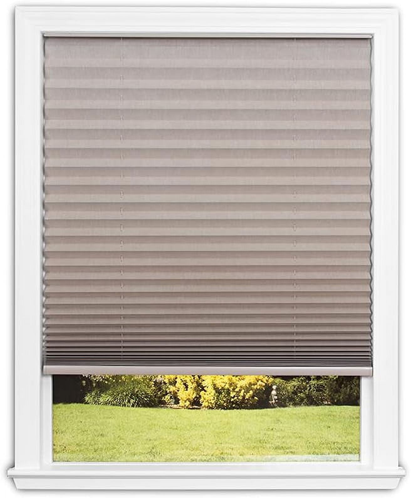 Redi Shade Easy Lift No Tools Trim-at-Home Cordless Pleated Light Blocking Shade Natural, 48" x 64"