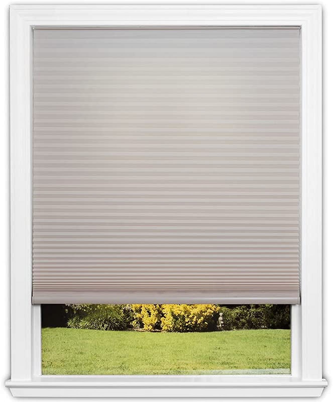 Redi Shade No Tools Easy Lift Trim-at-Home Cordless Cellular Light Filtering Fabric Shade Natural, 60 in x 64 in, (Fits windows 43 in - 60 in)