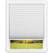 Redi Shade No Tools Easy Lift Trim-at-Home Cordless Pleated Light Blocking Fabric Shade White, 30" W x 64" L, Fits windows 19"- 30"