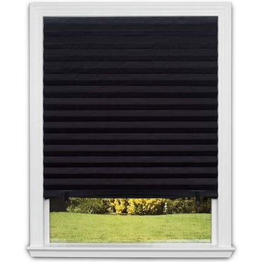 Redi Shade No Tools Original Blackout Pleated Paper Shade Black, 36 in x 72 in