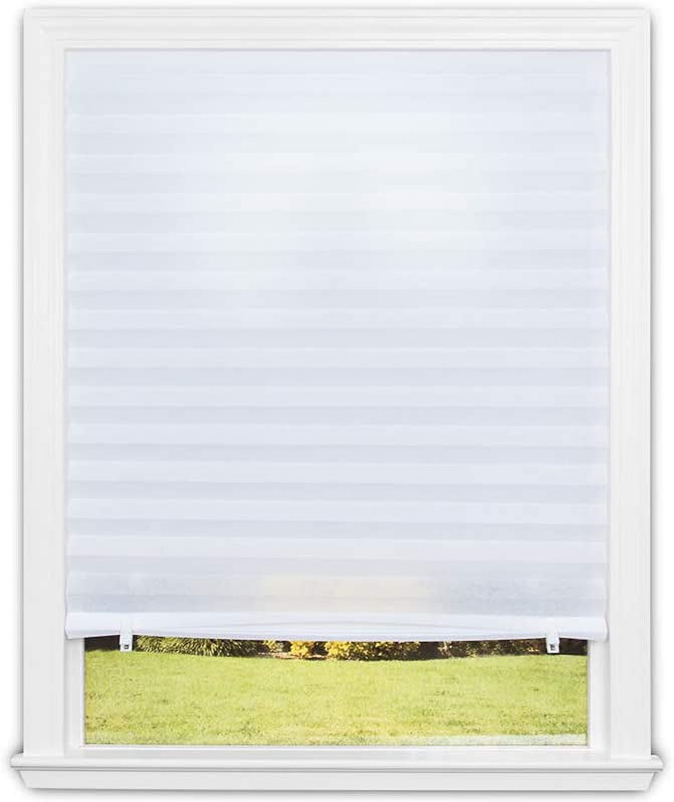 Redi Shade No Tools Original Light Filtering Pleated Fabric Shade White, 36 in x 72 in, 2-Pack