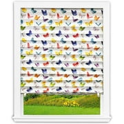Redi Shade No Tools Original Light Filtering Pleated Paper Shade Butterflies, 36" W x 72" L, 4 Pack