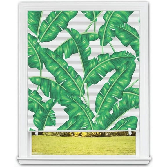 Redi Shade No Tools Original Light Filtering Pleated Paper Shade Leaves, 36" W x 72" L, 4 Pack