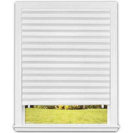 Redi Shade No Tools Original Light Filtering Pleated Paper Shade White, 36 in x 72 in