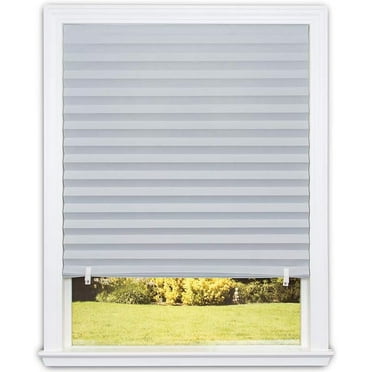 Redi Shade No Tools Original Room Darkening Pleated Paper Shade Gray, 36 in x 72 in