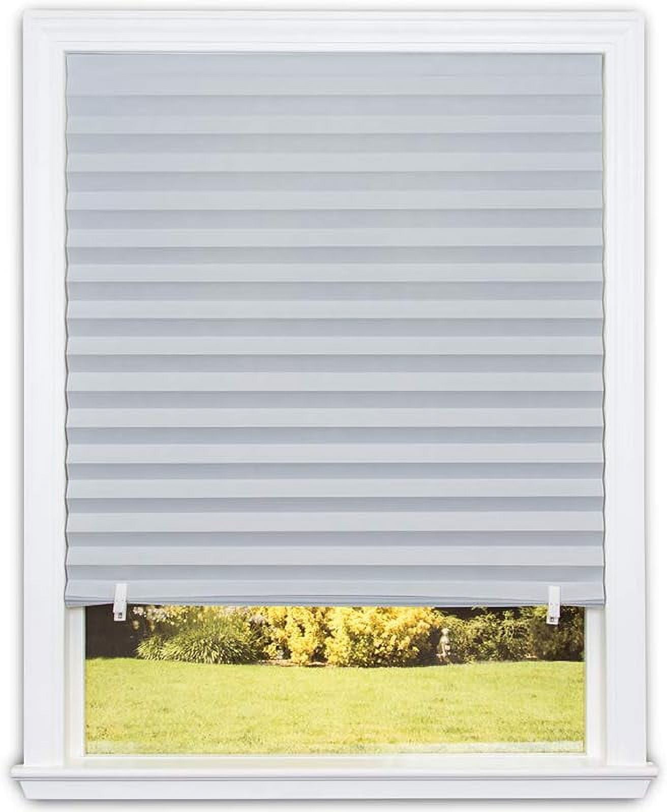 Redi Shade No Tools Original Room Darkening Pleated Paper Shade Gray, 36" W x 72" L, 6 Pack