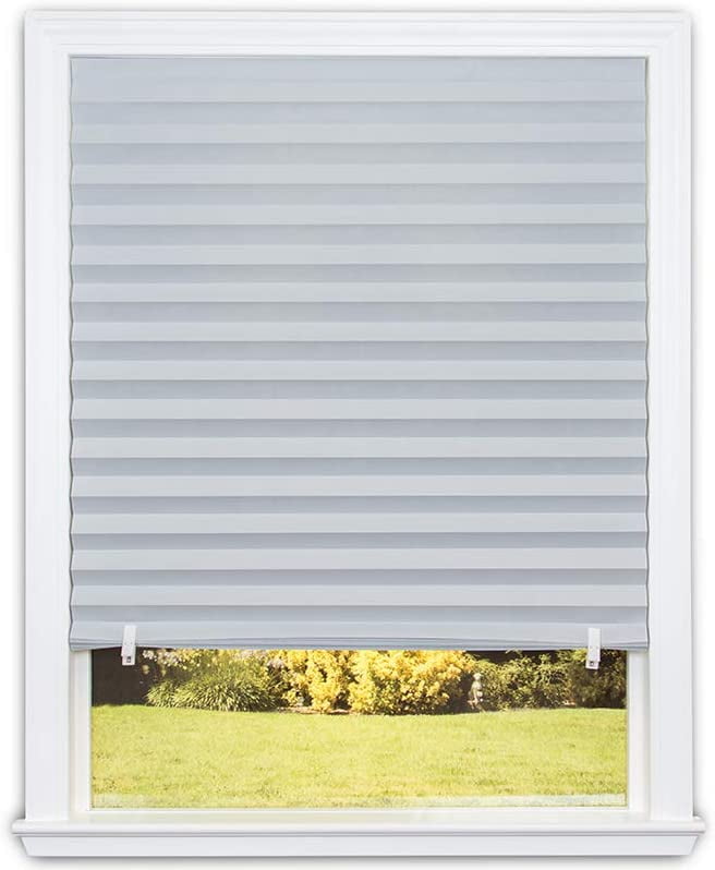 Redi Shade No Tools Original Room Darkening Pleated Paper Shade Gray, 48" W x 72" L, 6 Pack