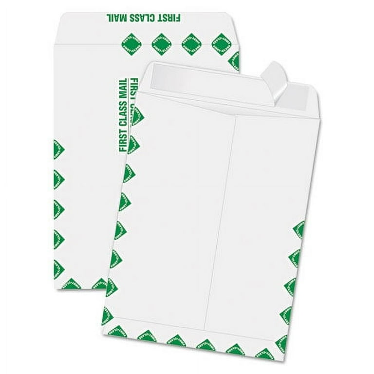 Redi-Strip Catalog Envelope, First Class, #10 1/2, Cheese Blade Flap, Redi-Strip Adhesive Closure, 9 x 12, White, 100/Box Redi-Strip Catalog Envelope, First Class, #10 1/2, Cheese Blade Flap, Redi-Strip Adhesive Closure, 9 x 12, White, 100/Box