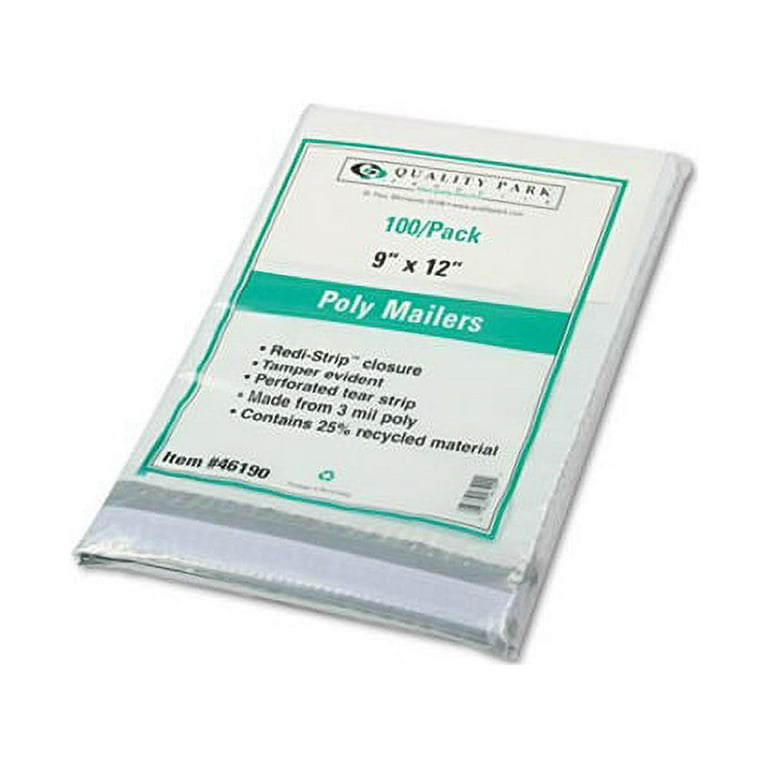 Redi-Strip Poly Mailer, #4, Square Flap with Perforated Strip, Redi-Strip Adhesive Closure, 10 x 13, White, 100/Pack Redi-Strip Poly Mailer, #4, Square Flap with Perforated Strip, Redi-Strip Adhesive Closure, 10 x 13, White, 100/Pack