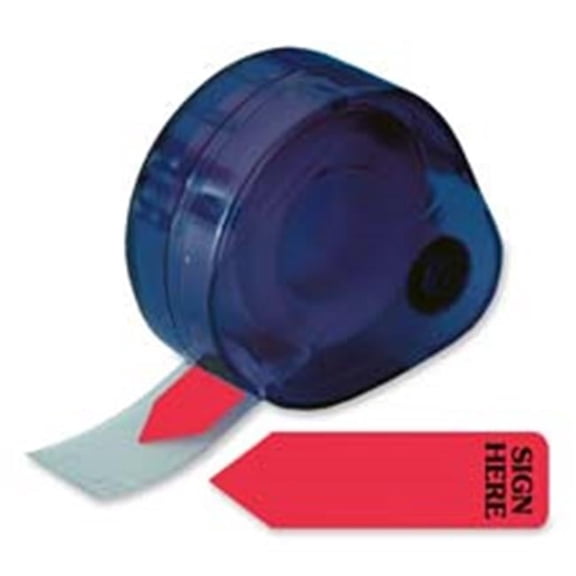 Redi-Tag Corporation Sign Here Reversible Arrow Flag- .56in.x1-.88in.- Red