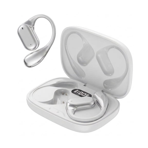 RediTekGo Smart Translator Earbuds Open Ear Clip On Wireless Bluetooth Headphones Supports 130 Languages Real Time Two Way Voice Translation