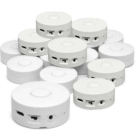 RediTekGo RTG-16MB-W Round Voice Recorder Sound Box with USB for Custom Plush Toys and DIY Memory Pillows