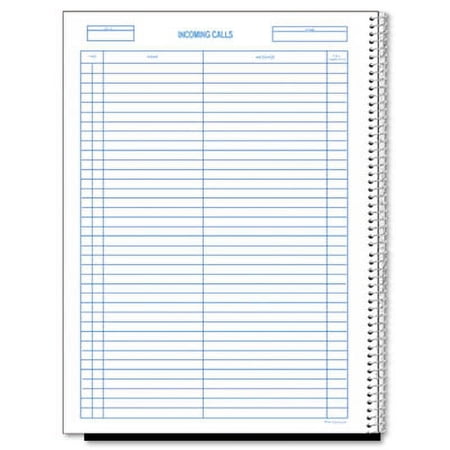 Rediform Call Register Book, 11"" x 8.5"", 100 Pages (50111) (RED50111)