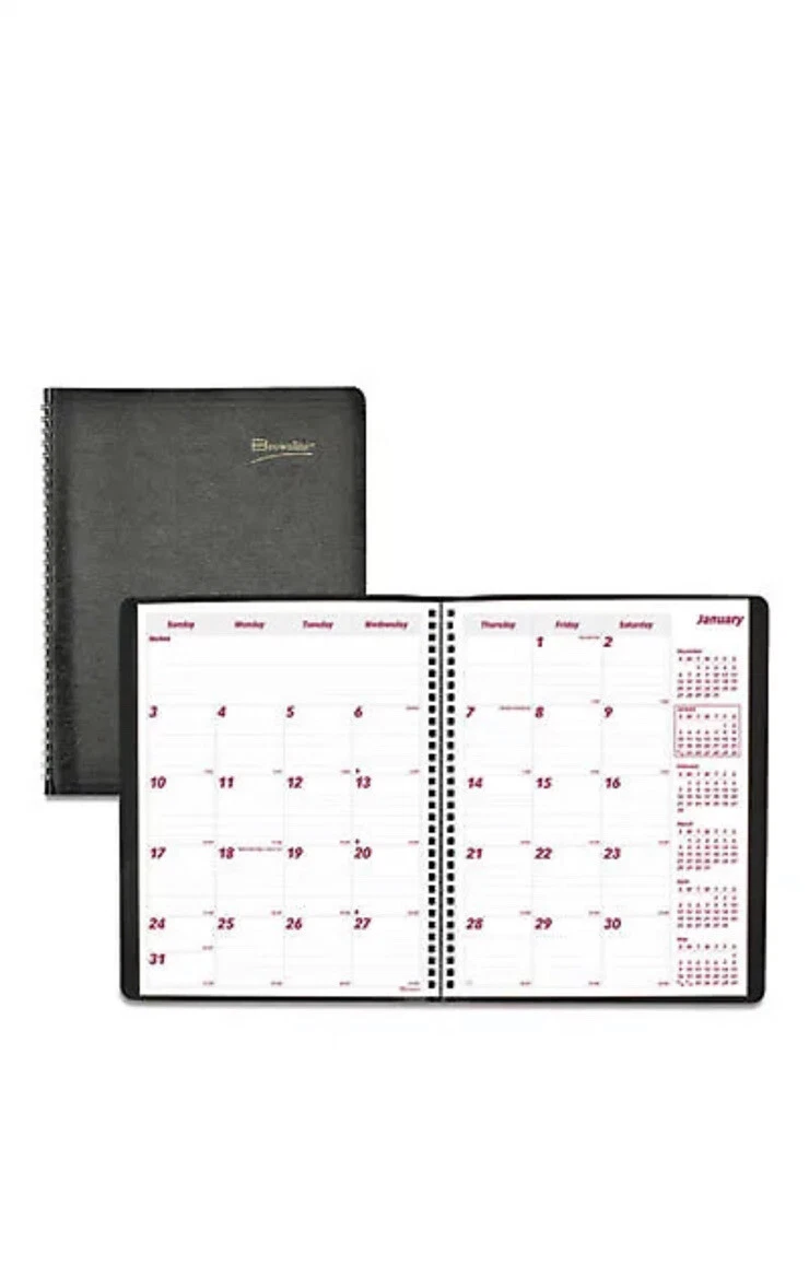Rediform Cb1262Blk Essential Collection 14-Month Ruled Monthly Planner ...