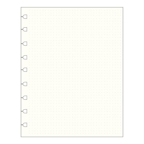 Filofax Notebooks Executive Dotted Journal Refill, Movable, 9.25 X 7.25, 32 Cream Sheets Fits Refillable Executive Journals (B192016U)
