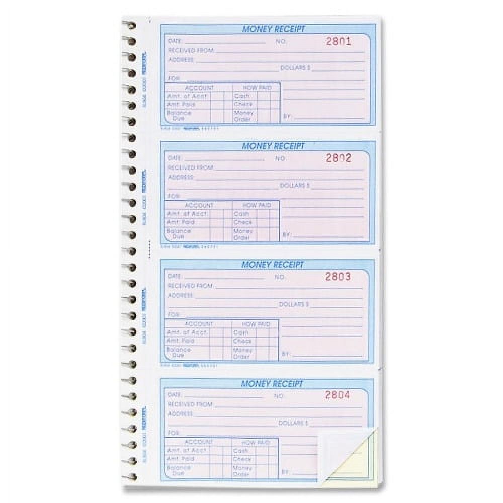 Rediform Money Receipt Spiral Collection Forms 200 Sheet(s) - Wire ...