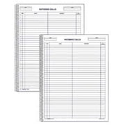 Rediform Office Products Incoming-Outgoing Call Register- 100 Shts-Bk- 11in.x8-.50in.- WE