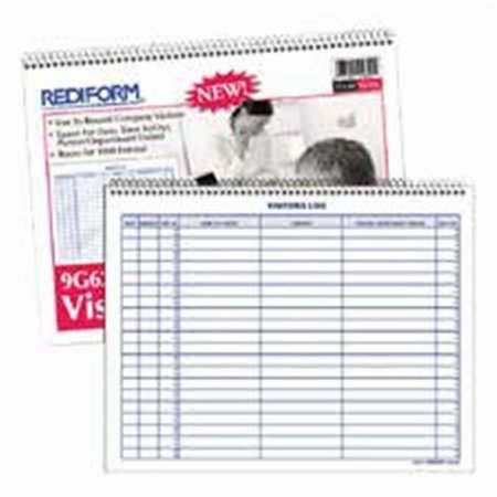 Rediform Office Products Log Book For Visitors- 1000 Entries- 50 Pages- 11in.x8-.50in.- White