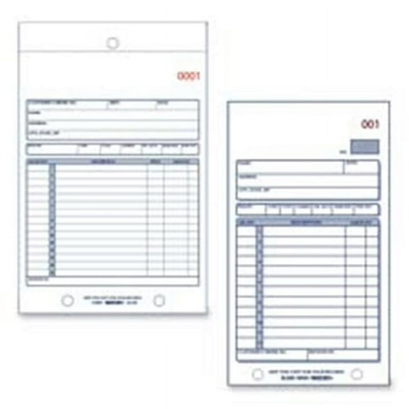 Rediform Office Products Sales Book Form 5-.50in.x7-.88in.- 50-BK