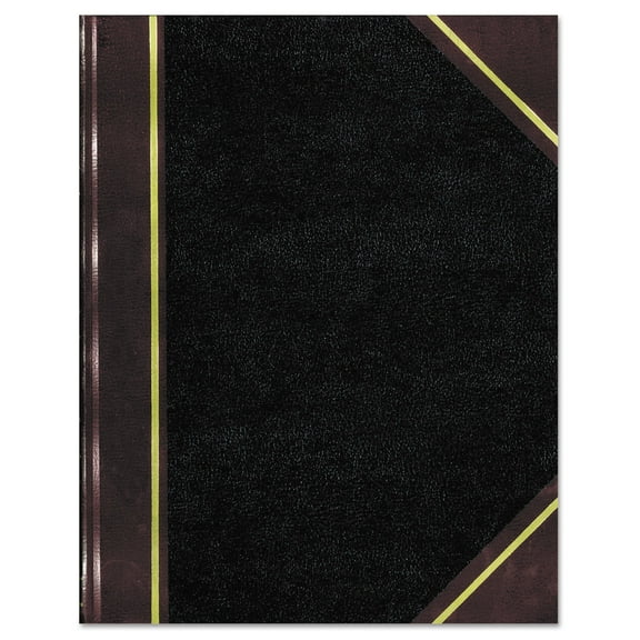 Rediform Office Products Texthide Notebook Ledger, Black/Burgundy, 500 Pages, 14 1/4 x 8 3/4