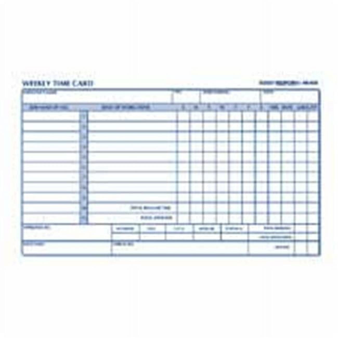 Rediform Office Products Time Card Pads- For Weekly Time- 4-.25in.x7in.- Manila