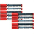 thumbnail image 1 of Rediform PSY12900210 Schneider Maxx Whiteboard & Flipchart Markers, Red - Box of 10, 1 of 1