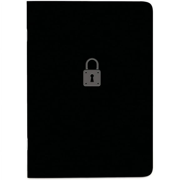 Rediform Password Notebook - 64 Pages - Sewn - 0.40" x 3.5"5" - Black Cover - Compact, Flexible Cover, Bilingual Format, Note Section - Recycled - 1 E | Bundle of 2 Each