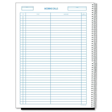 Rediform, RED50111, Incoming/Outgoing Call Register Book, 1 Each, White
