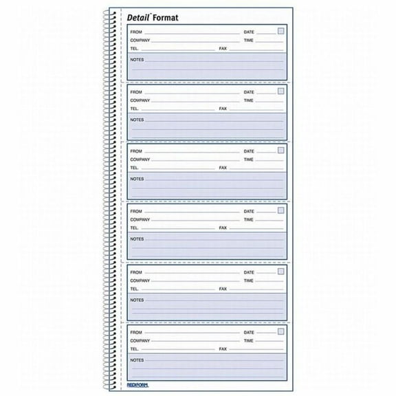 Rediform Voice Mail Log Book