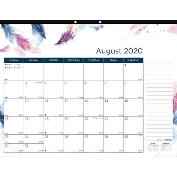 Rediform, REDCA194117, Tropical Design Academic Monthly Desk Pad, 1 Each, Multicolor