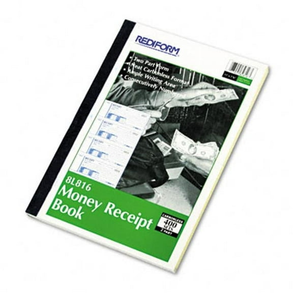 Rediform Receipt Carbonless Duplicate Book - Blue/White