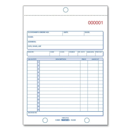 Rediform Sales Book, 5.5 x 7.88, 1/Page, 50 Sets/Book