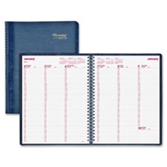 Rediform Soft Cover Twin-Wire Weekly Planner - Black