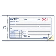 Rediform, Two-Part Carbonless,Money Receipt Book, 5'' X 2.75'', White/Blue
