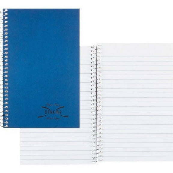 Rediform Xtreme Cover 150-Sheet 3-Subject Notebook 150 Sheets - Coilock - 16 lb Basis Weight - 6" x 9 1/2" - White Paper - Blue Cover - Divider - 1Each