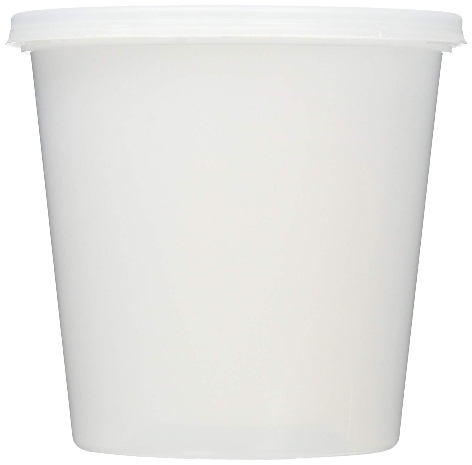 Chef Elite - Plastic Containers with Lids - 32oz - Round - White - Dorfin