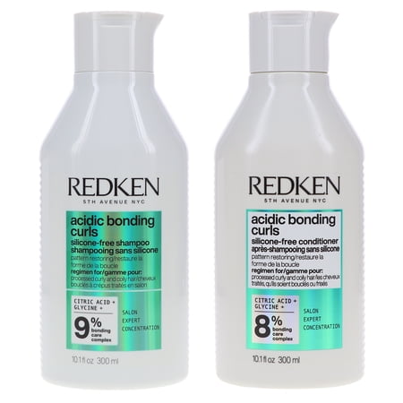 Redken Acidic Bonding Curls Silicone-Free Shampoo 10.1 oz & Conditioner 10.1 oz Combo Pack