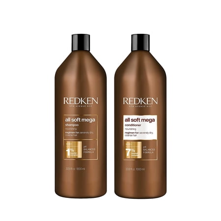 Redken All Soft Mega Shampoo | For Extremely Dry Hair | Moisturizes & Hydrates Severely Dry Hair | With Aloe Vera