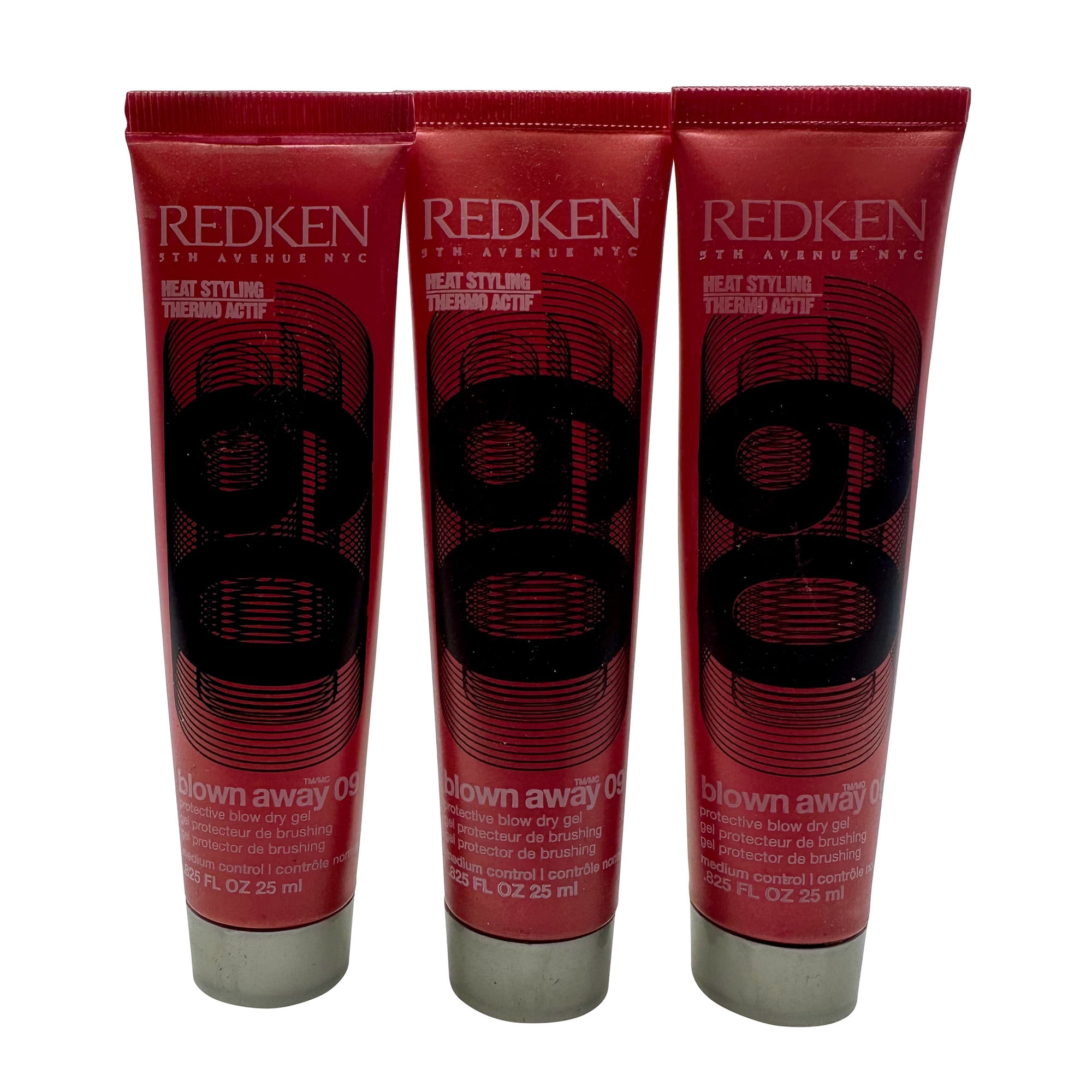 Redken Blown Away 09 Protective Blow Dry Gel .825 oz Set of 3 - Walmart.com