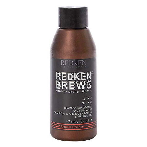 Redken Brews 3-in1 Shampoo, Conditioner and Body Wash 1.7 oz