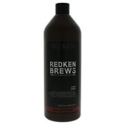 Redken Brews 3-in-1 Shampoo, Conditioner and Body Wash for Men, 33.8 Oz