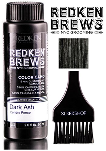 Redken Brews Color Camo- Dark Ash - Pack of 1 with Sleek Comb