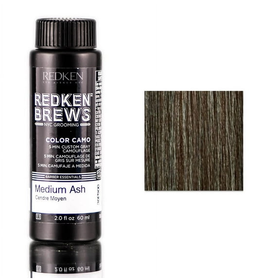 Redken Brews Color Camo- Medium Ash - Pack of 2 with Sleek Comb
