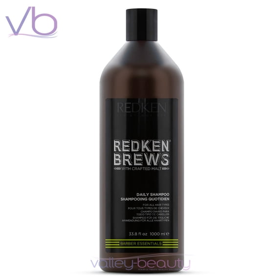 Redken Brews Daily Shampoo | All Hair Type Cleanser for Men, 1000ml
